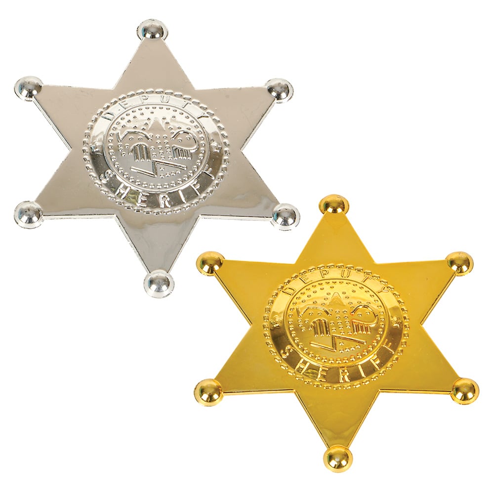 Plastic Sheriff Badge (1 DZ)
