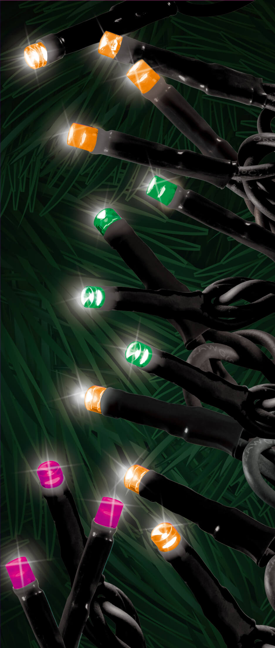 3mm Twinkle Halloween 100 LED Micro Light Set