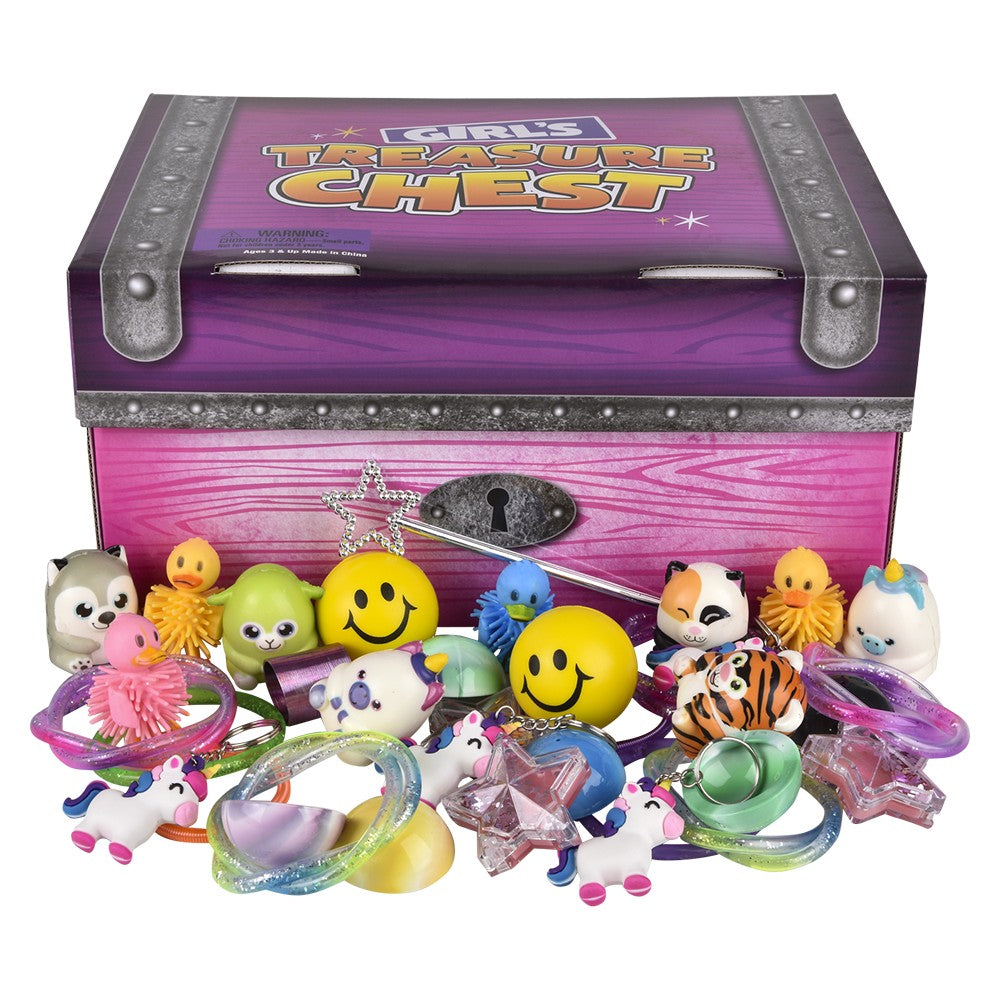 Toy Assortment Girl Treasure Chest (100 Pc Box)
