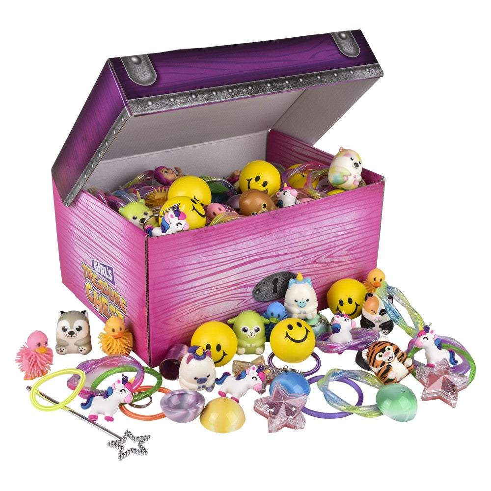 Toy Assortment Girl Treasure Chest (100 Pc Box)
