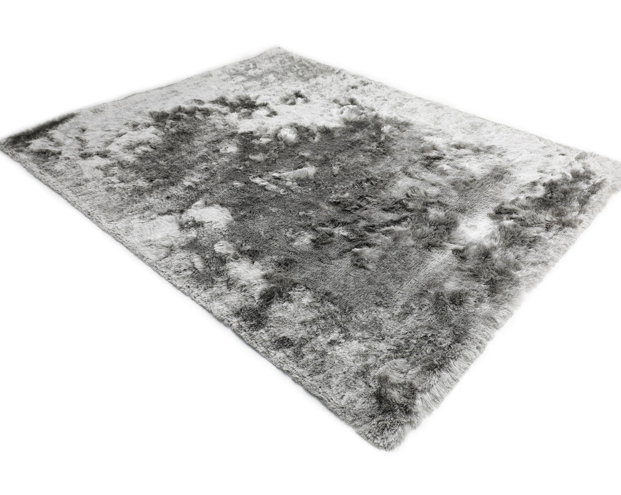 Brisa Shag Viscose Polyester Fabric - Smoke Silver, Shag, 2" Pile Height (1 Rug)
