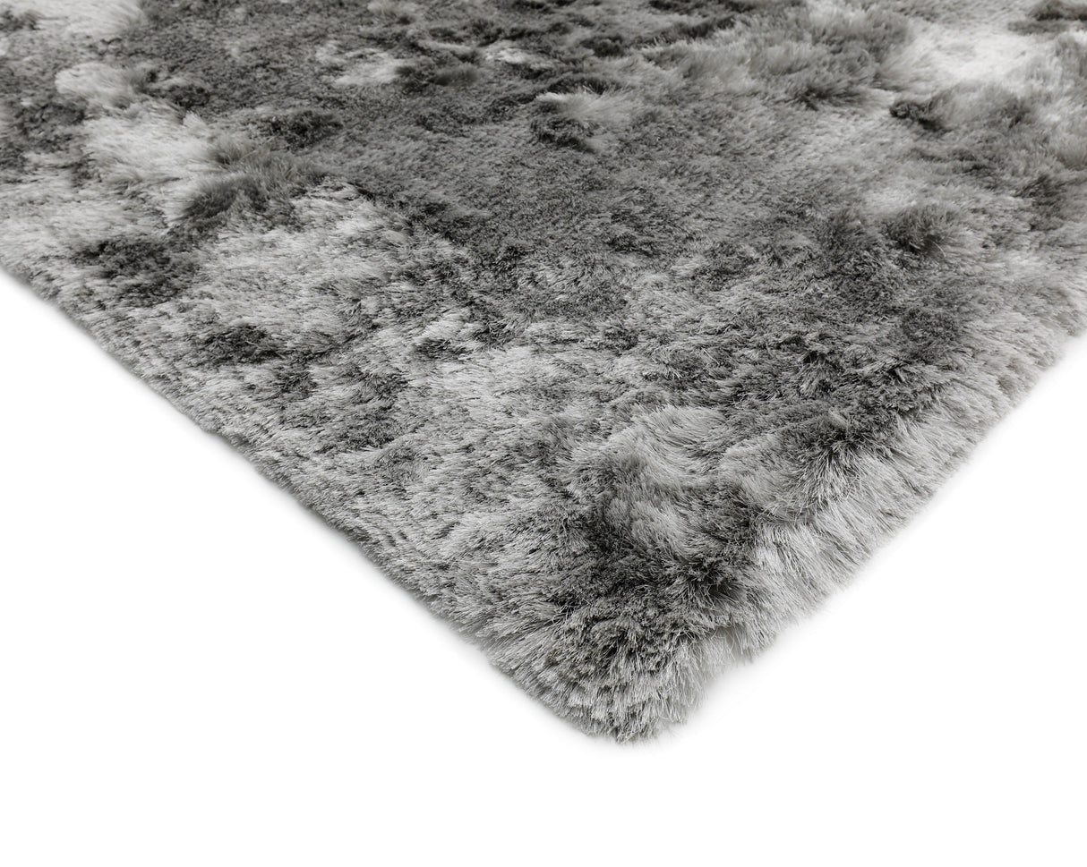 Brisa Shag Viscose Polyester Fabric - Smoke Silver, Shag, 2" Pile Height (1 Rug)
