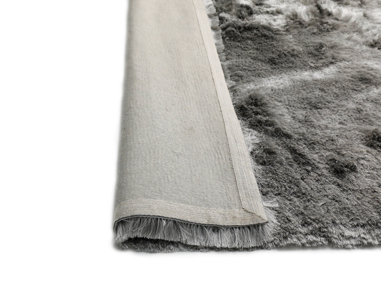 Brisa Shag Viscose Polyester Fabric - Smoke Silver, Shag, 2" Pile Height (1 Rug)