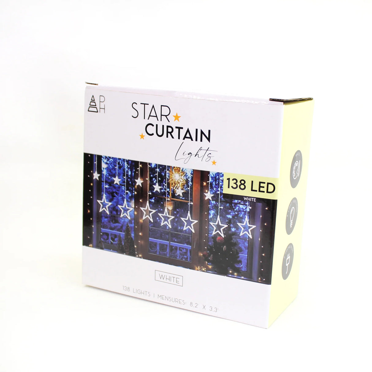138 LED Warm White Curtain Light for Halloween