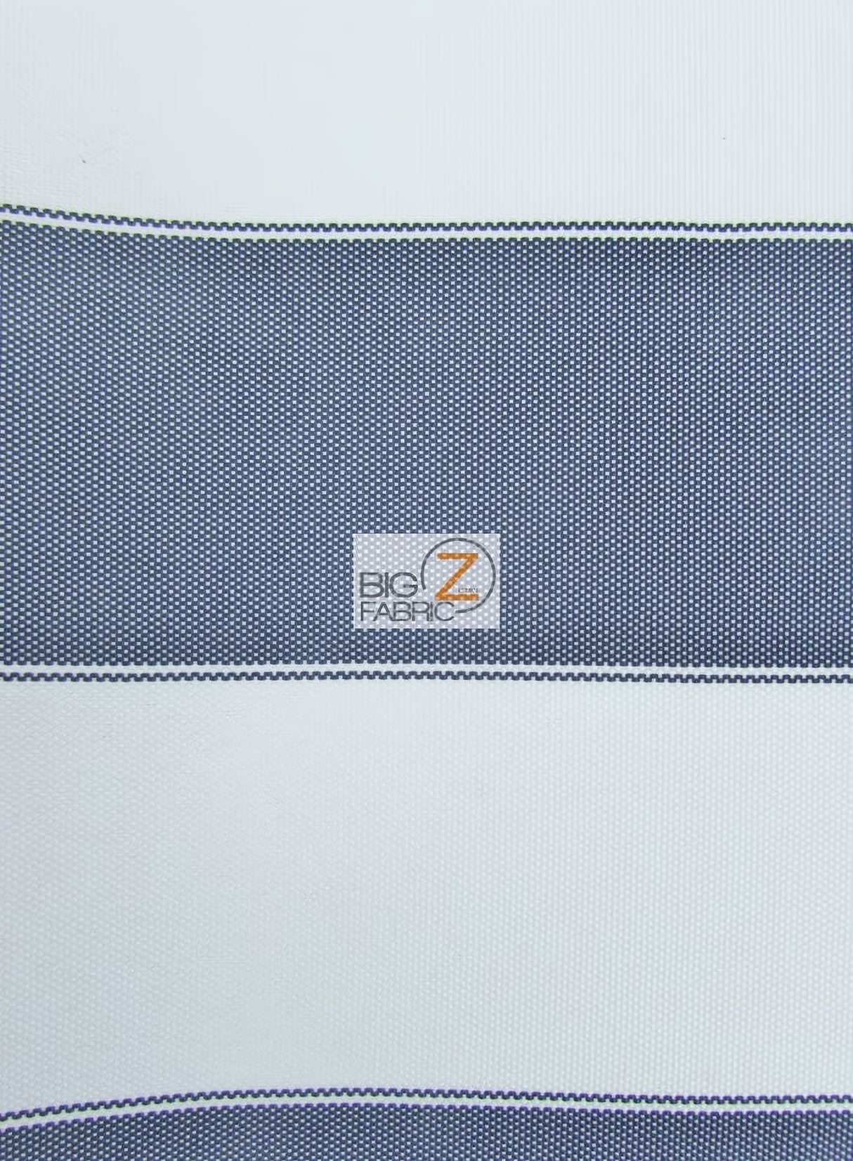 2 Tone Stripe Deck Canvas Outdoor Waterproof Fabric Navy/White