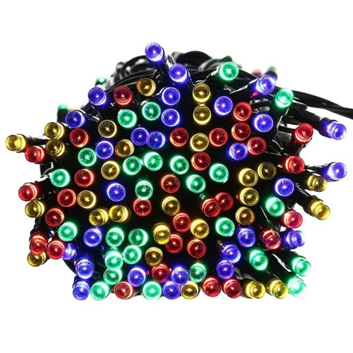 100 LED Solar String Lights – Multicolor, 32 ft
