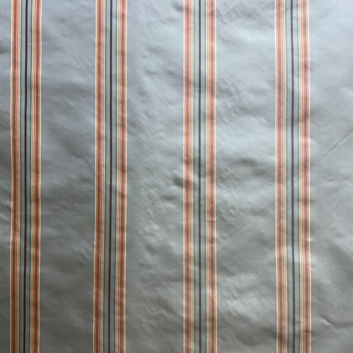 Solara Fabric 100 Percent Silk Taffeta Fabric - Multicolored Stripe, 54" Width (1 Yard)