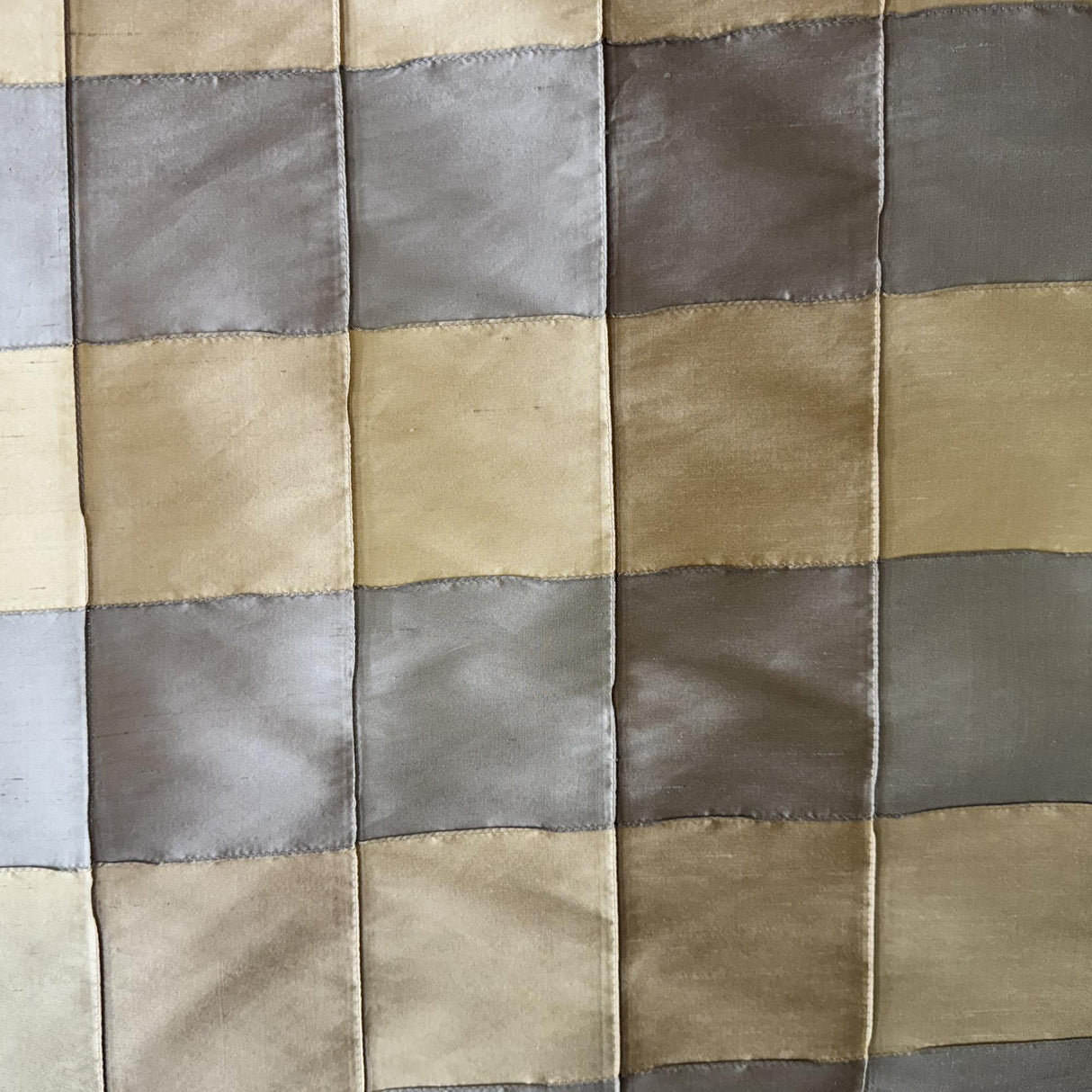 Soldo Silk Fabric - Multi-Colored Small Square Geometric, 54" Width (1 Yard)