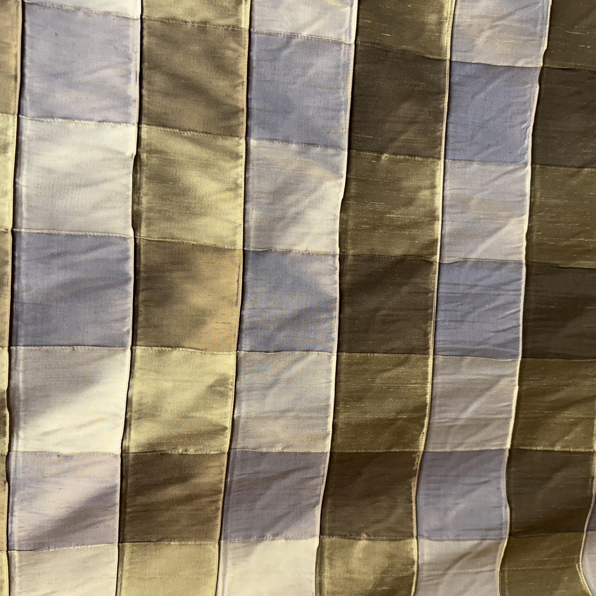 Soldo Silk Fabric - Multi-Colored Small Square Geometric, 54" Width (1 Yard)