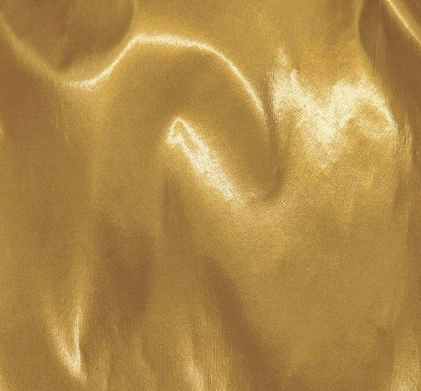 1 Yard Soft Gold Vinyl Fabric 54/55" Wide Shiny Material for Costumes & Home Decor