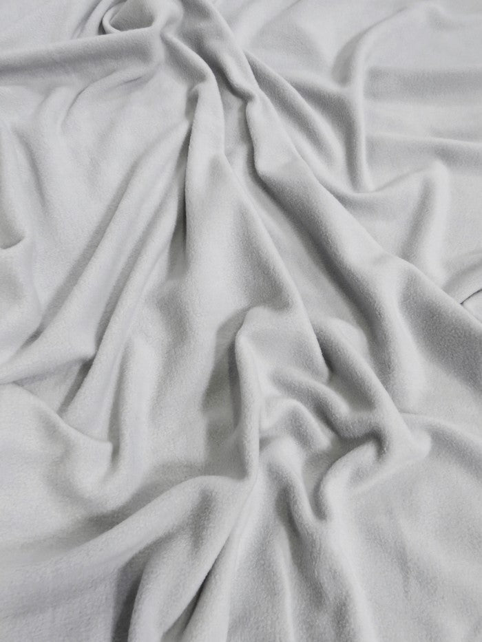Solid Polar Fleece Fabric Silver