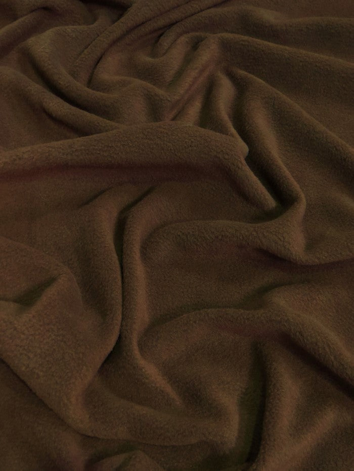 Solid Fleece Fabric Brown