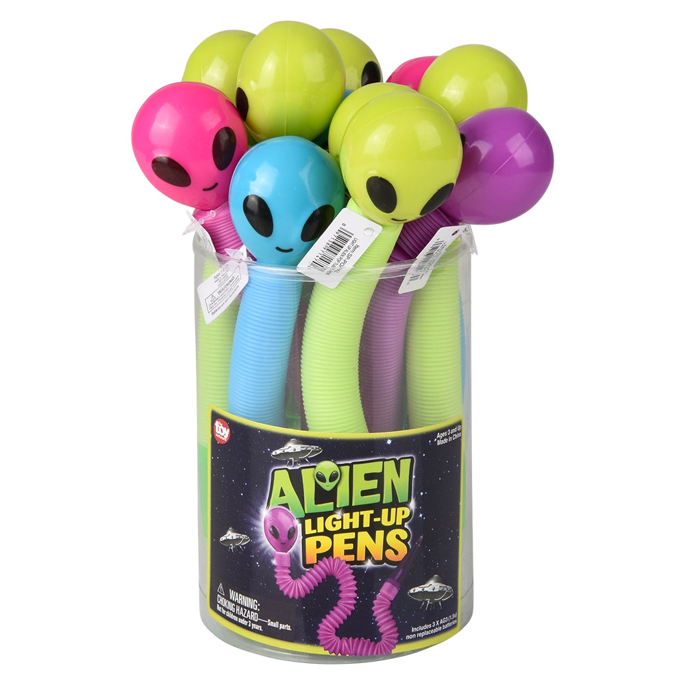 Pop Tube Alien Pen (12 PC Canister)