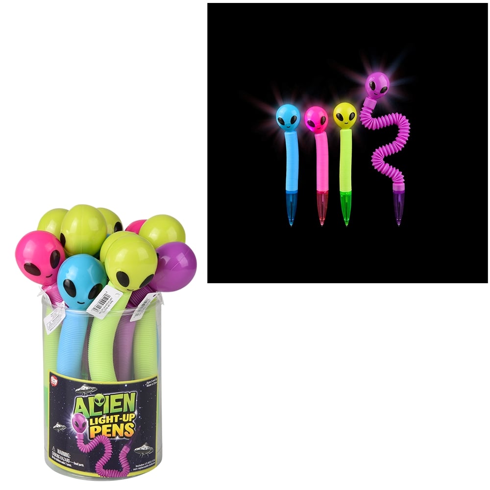 Pop Tube Alien Pen (12 PC Canister)