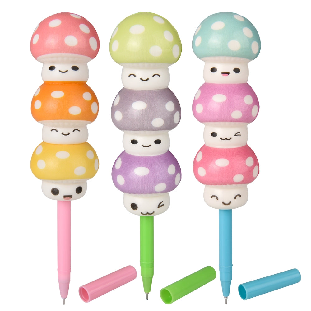 Squish Mushroom Pens (12 Pc Display)