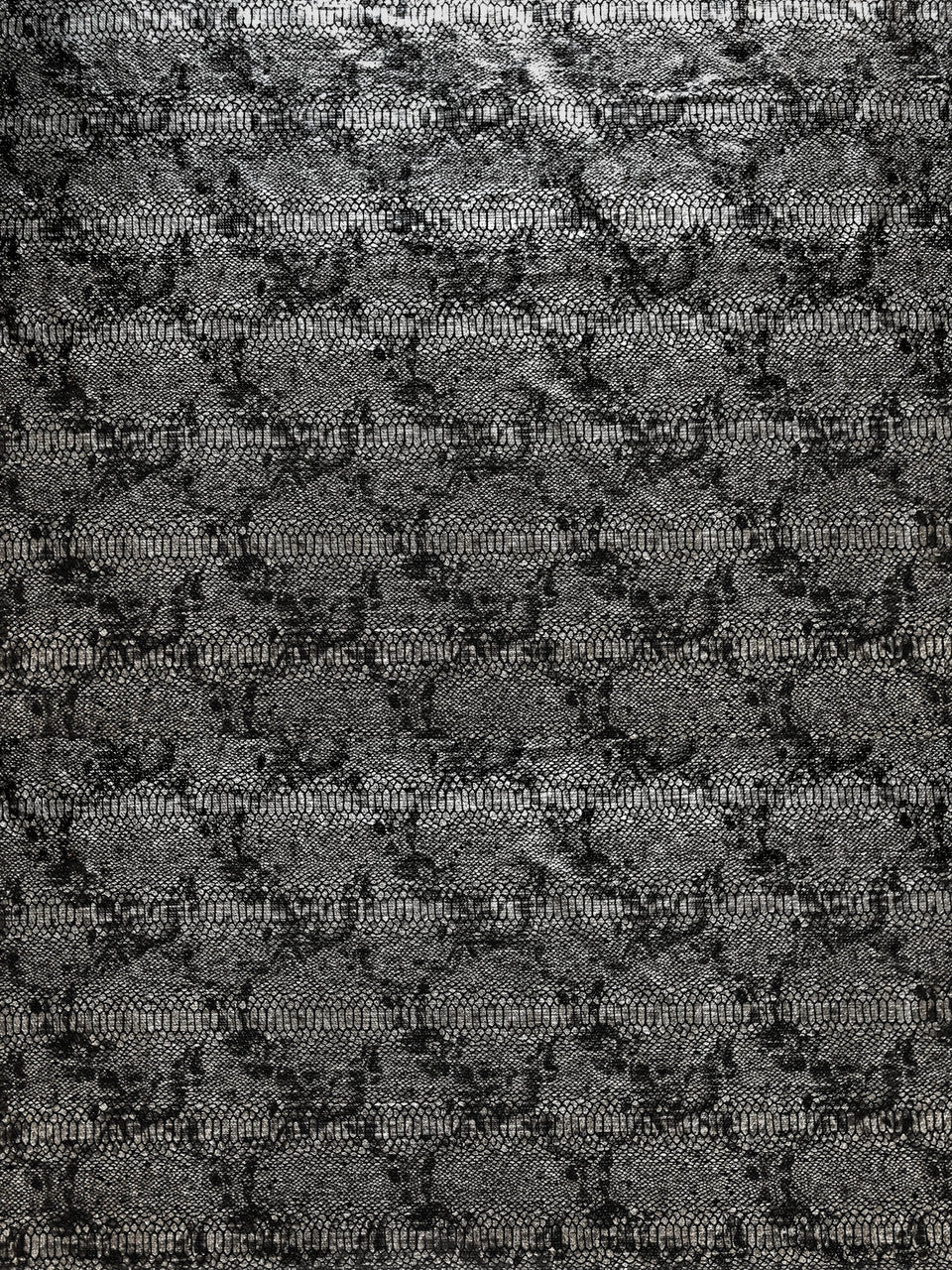 Shiny Snake Print Foil Polyester Spandex Fabric - Gray/Black, Brown/Black, 57" Width