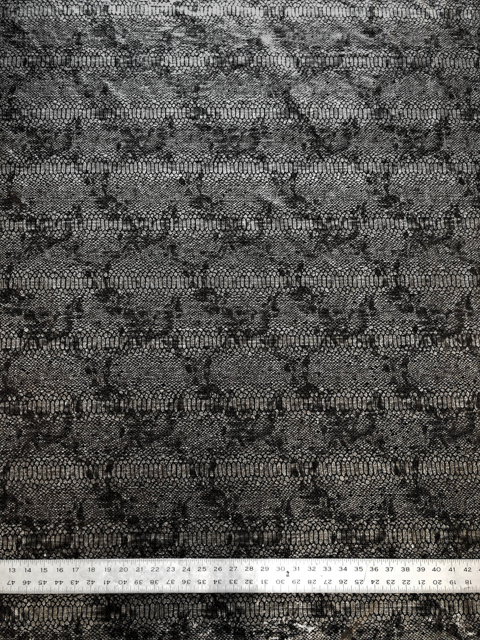 Shiny Snake Print Foil Polyester Spandex Fabric - Gray/Black, Brown/Black, 57" Width