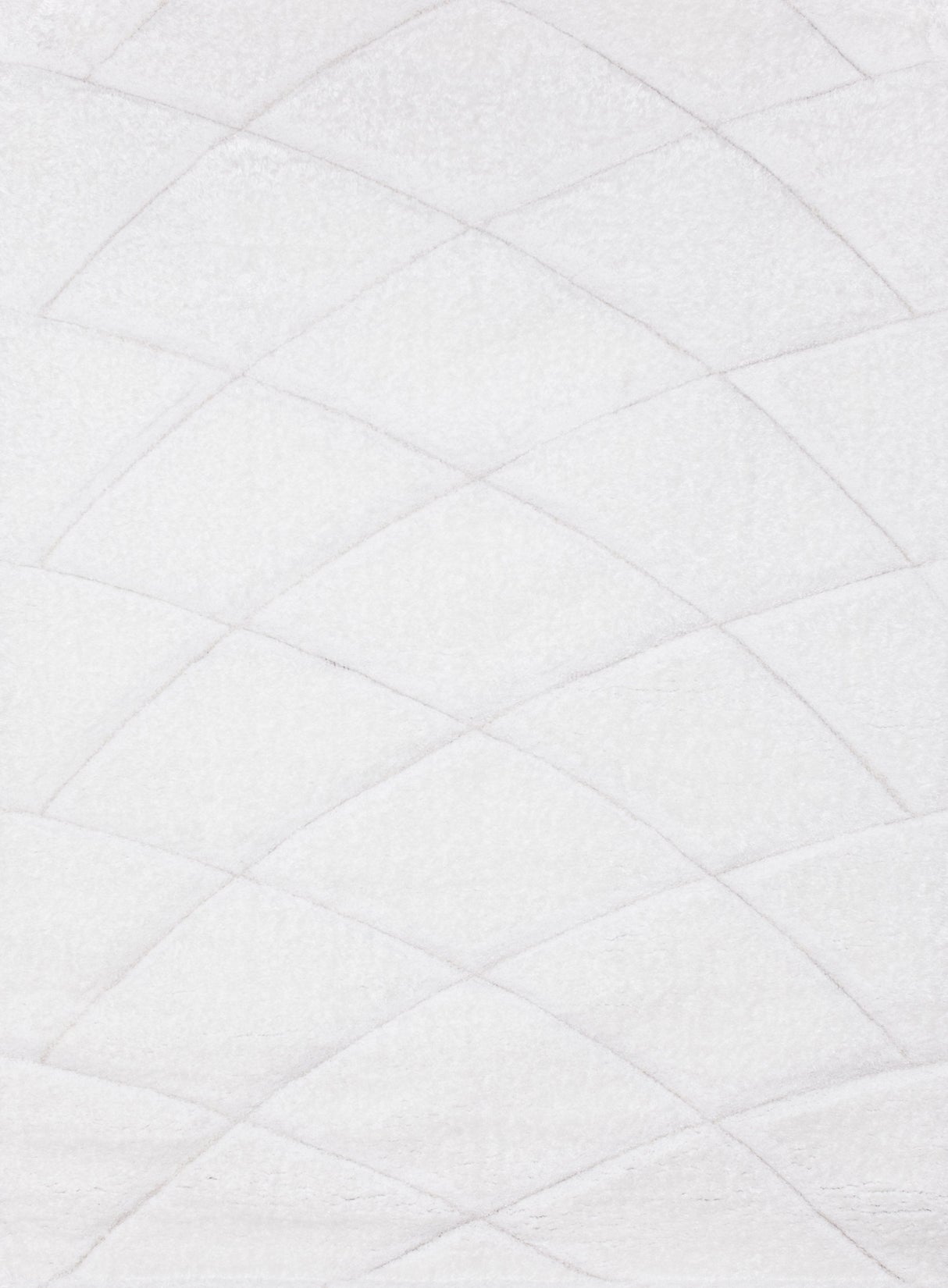SR-722 Polyester Fabric - White/Black 3D Lines, Shag Area Rug, 2" Pile Height (1 Piece)