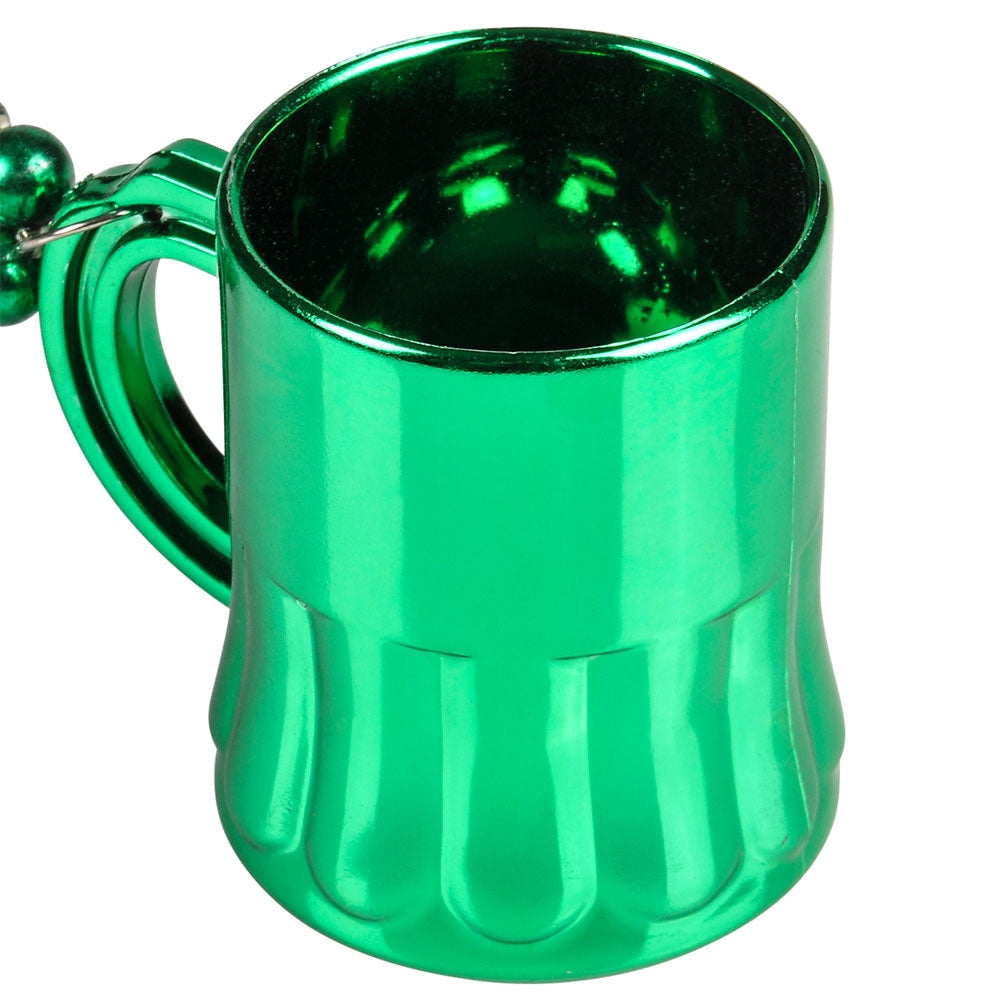 Beer Mug Beads Metallic Green (1 DZ)