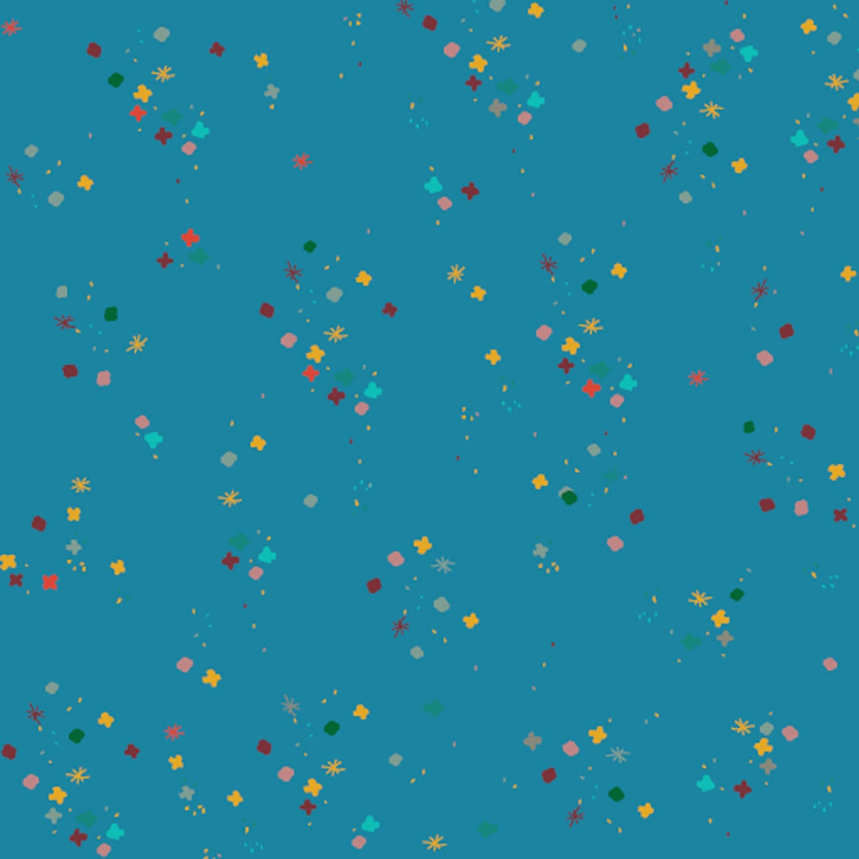 Cotton Fabric Teal Touch Mystery 43/44"