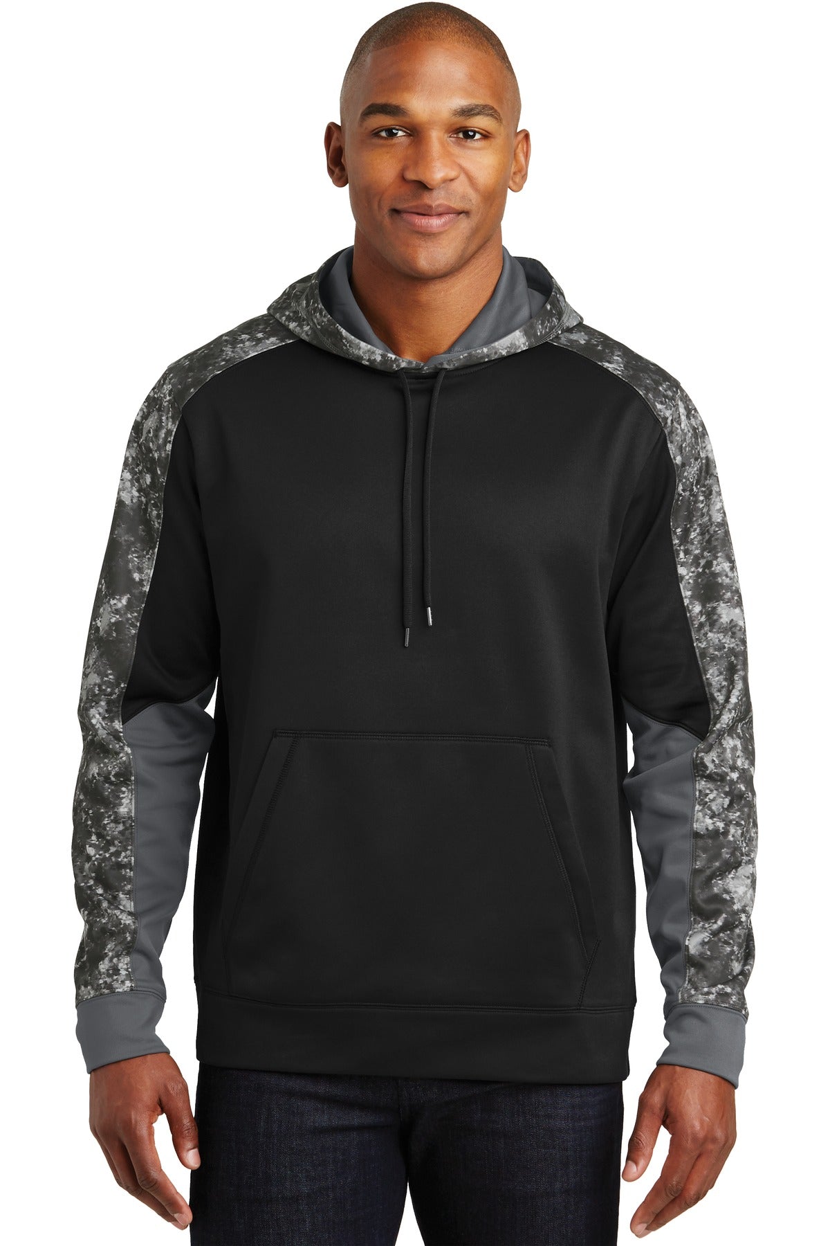 Sport-Tek® Sport-Wick Mineral Freeze Fleece Colorblock Hooded Pullover