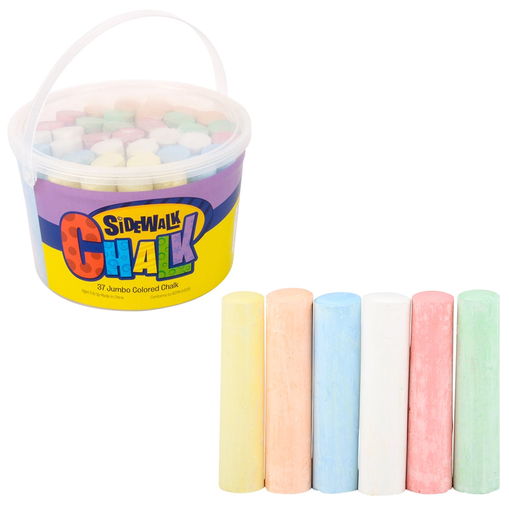 Jumbo Chalk In A Bucket (36 PC)