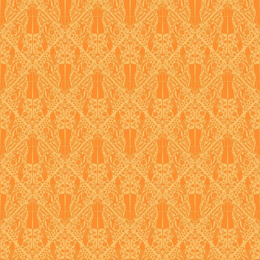 Cotton Fabric Mandarin You Got The Notion 44/45"
