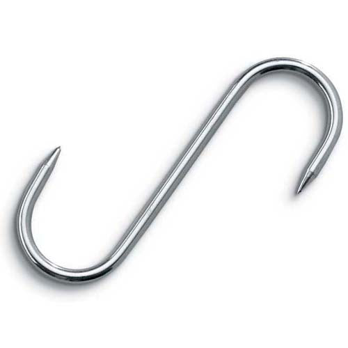 Stainless Steel S Meat Hook, Extra Heavy Duty, 8" (7/16" Thick)