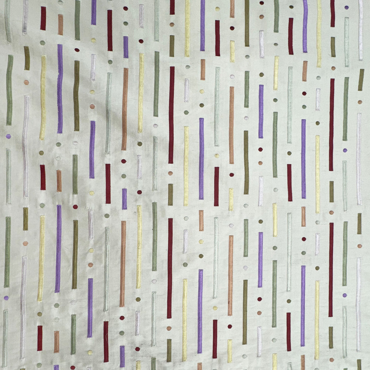 Stratus Silk Fabric - Multicolored Stripe, 54" Width (1 Yard)
