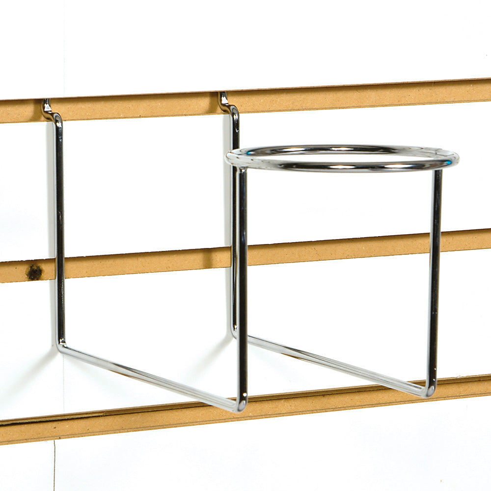 Sports Ball Display Chrome Slatwall Cap And Ball Display