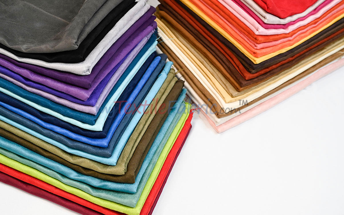 Microsuede Faux Suede Fabric - 40 Colors, 60" Width (Continuous Yards)