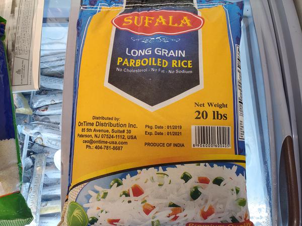 SUFALA LONG GRAIN PARBOILED RICE 20lb