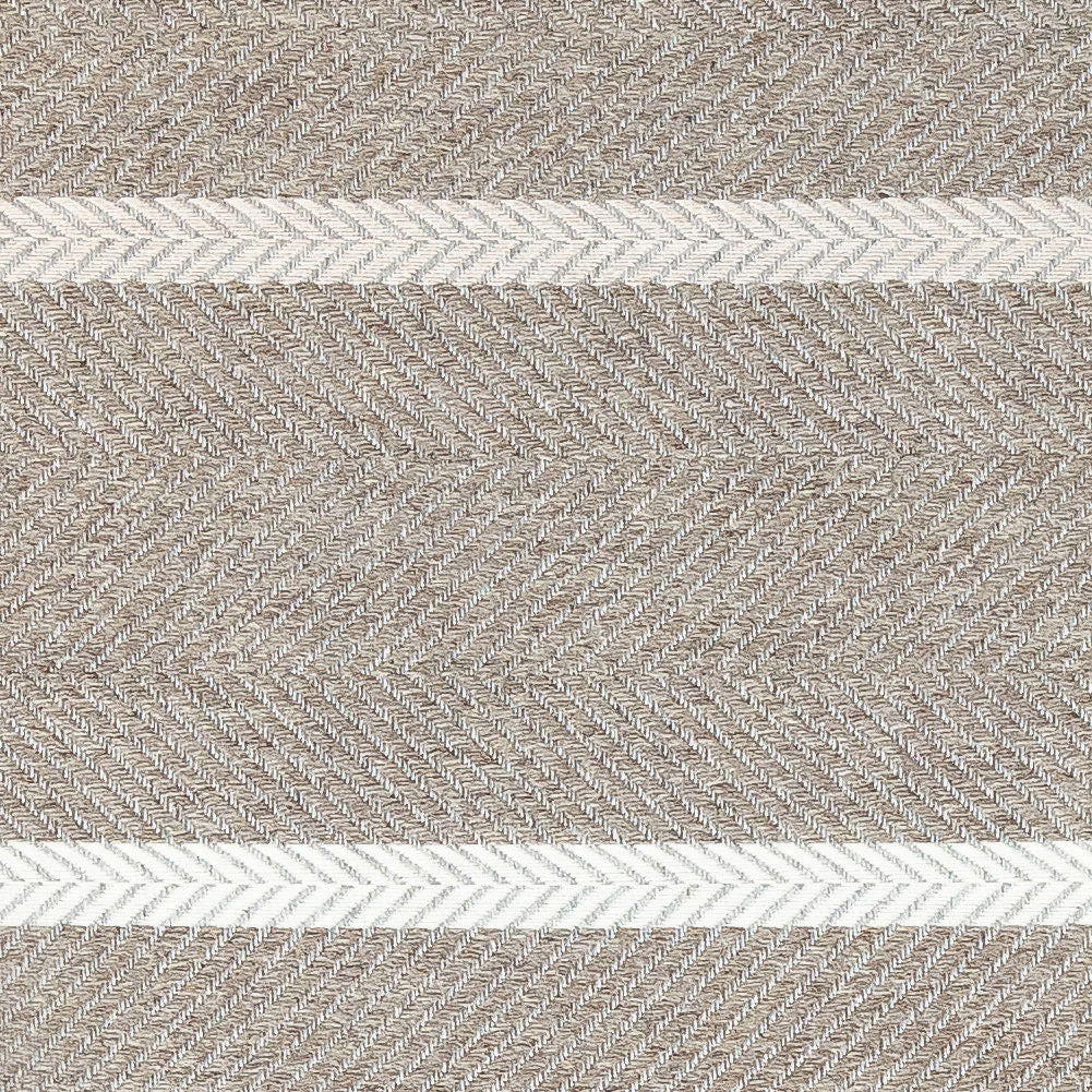 Sterling Herringbone Upholstery Woven by Sunbrella - Alpaca Stripes