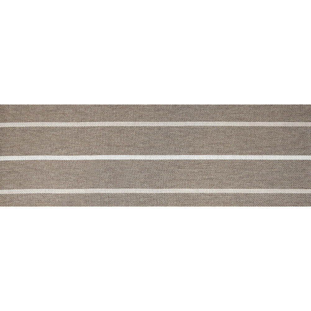 Sterling Herringbone Upholstery Woven by Sunbrella - Alpaca Stripes
