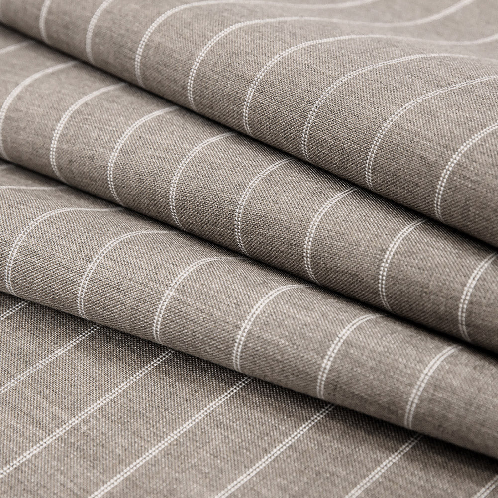 Ticking Striped Canvas by Sunbrella - Dove