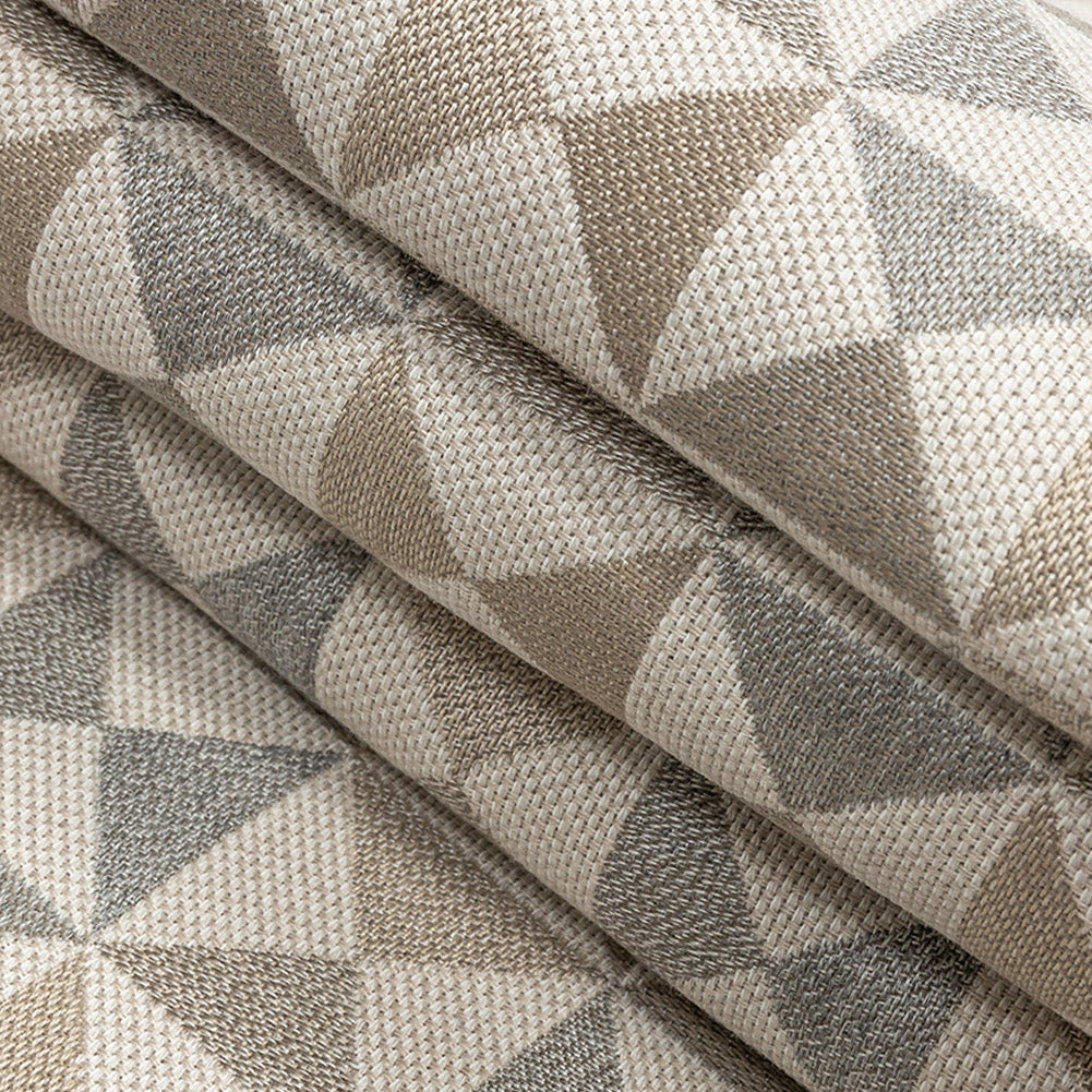Array Upholstery Woven by Sunbrella - Dune Beige and Gray Geometric