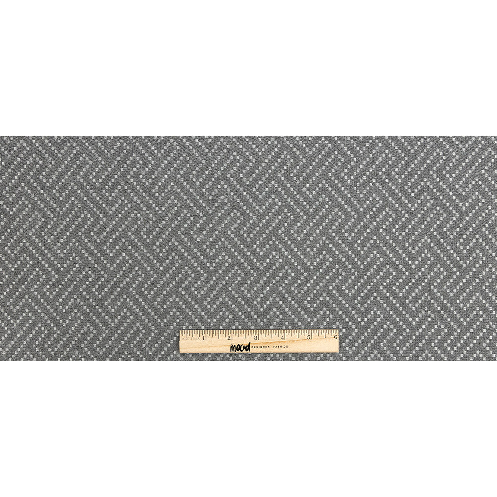 Crete Geometric Fret Jacquard by Sunbrella - Stone