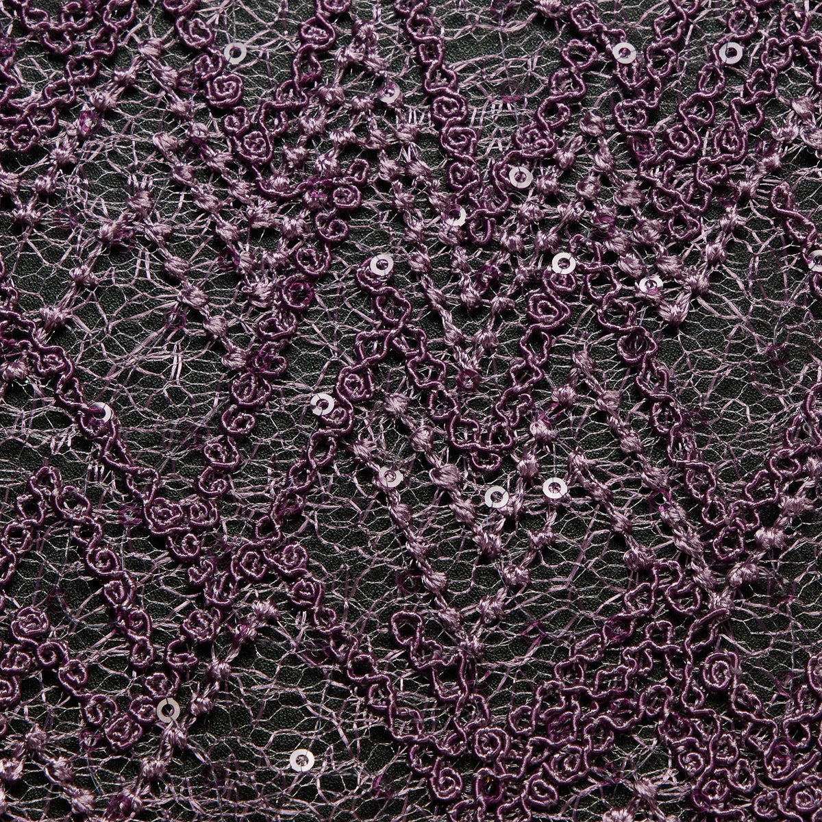 1 Yard Susumi Lace Tulle Fabric Embroidered Metallic Sequins Intricate Pattern 50/52" Wide