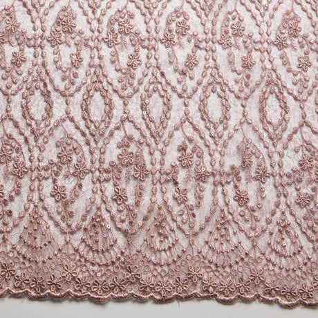 1 Yard Susumi Lace Tulle Fabric Embroidered Metallic Sequins Glamorous 50/52" Wide