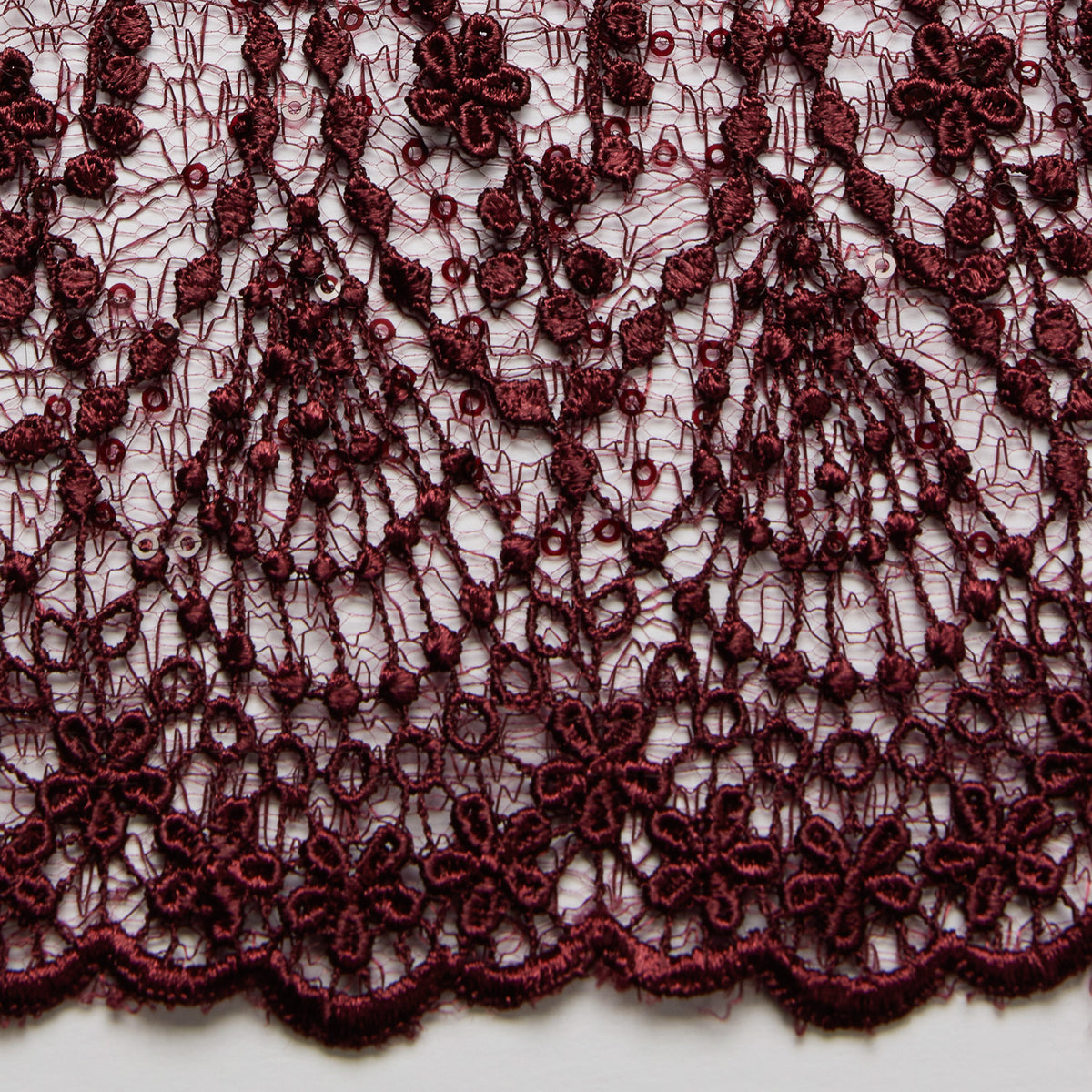 1 Yard Susumi Lace Tulle Fabric Embroidered Metallic Sequins Glamorous 50/52" Wide