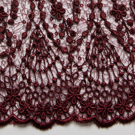 1 Yard Susumi Lace Tulle Fabric Embroidered Metallic Sequins Glamorous 50/52" Wide