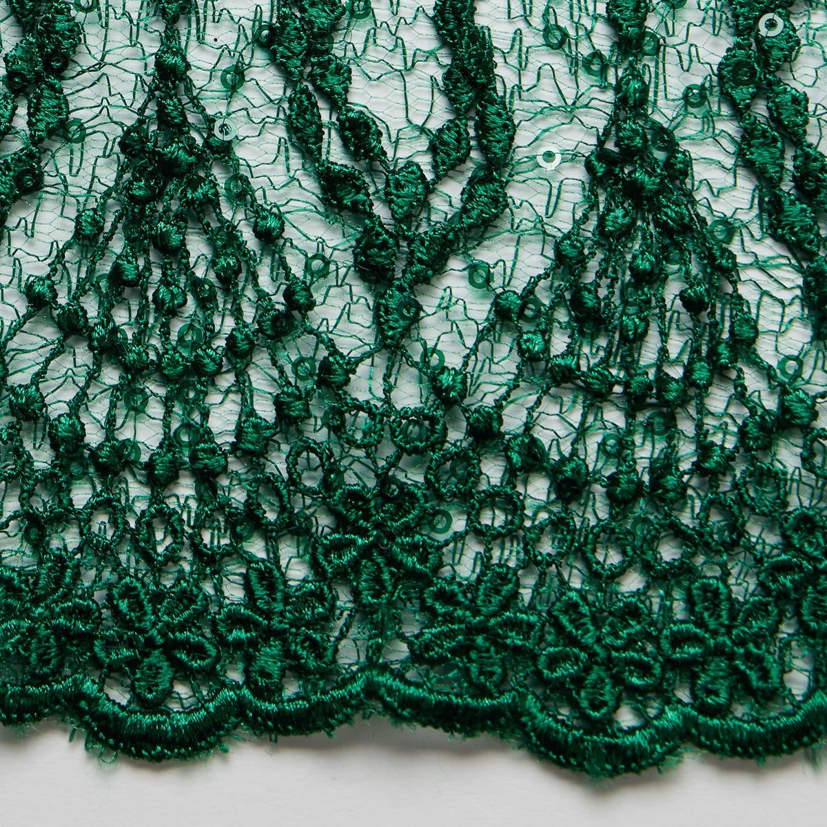 1 Yard Susumi Lace Tulle Fabric Embroidered Metallic Sequins Glamorous 50/52" Wide