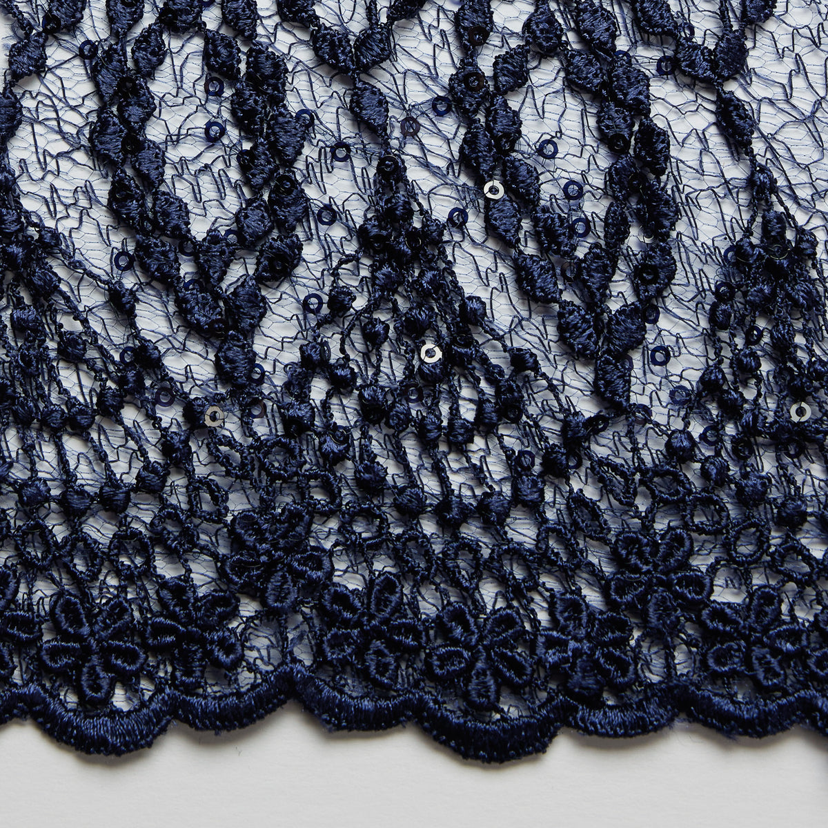 1 Yard Susumi Lace Tulle Fabric Embroidered Metallic Sequins Glamorous 50/52" Wide