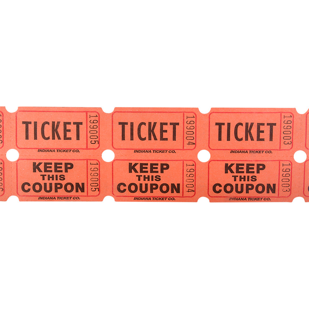 Orange Double Roll Tickets