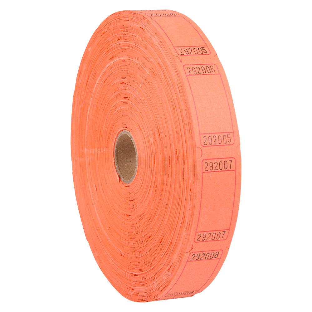 Orange Blank Ticket Roll