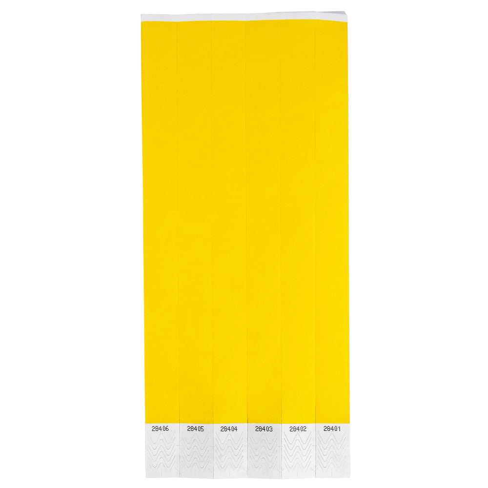 Yellow Wrist Tickets (100 Pieces)
