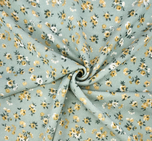 1 Yard Mint Sage Sweater Knit Fabric, Soft Stretch Warm Knitwear 58/60 Inches Wide