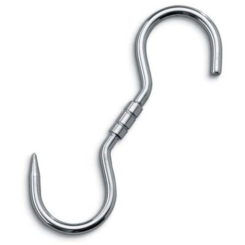 Stainless Steel Swivel S Meat Hook, 9-3/4" (7/16" Thick)