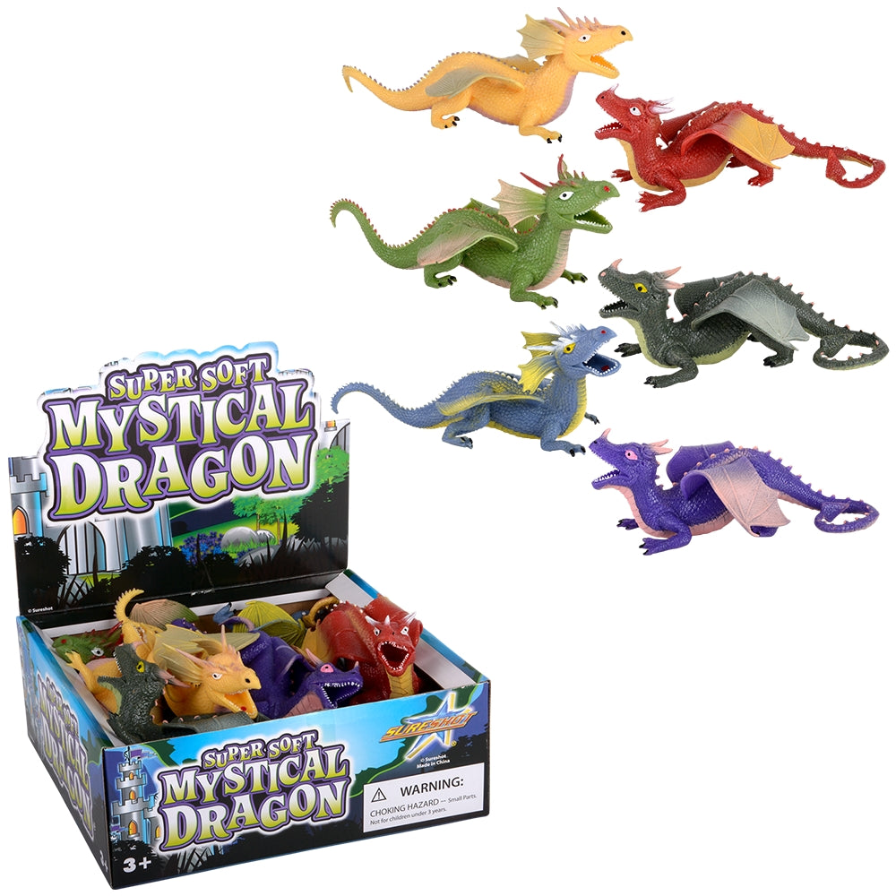 Mystical Dragon Figurines (6 Assorted) 9" (1 Doz)