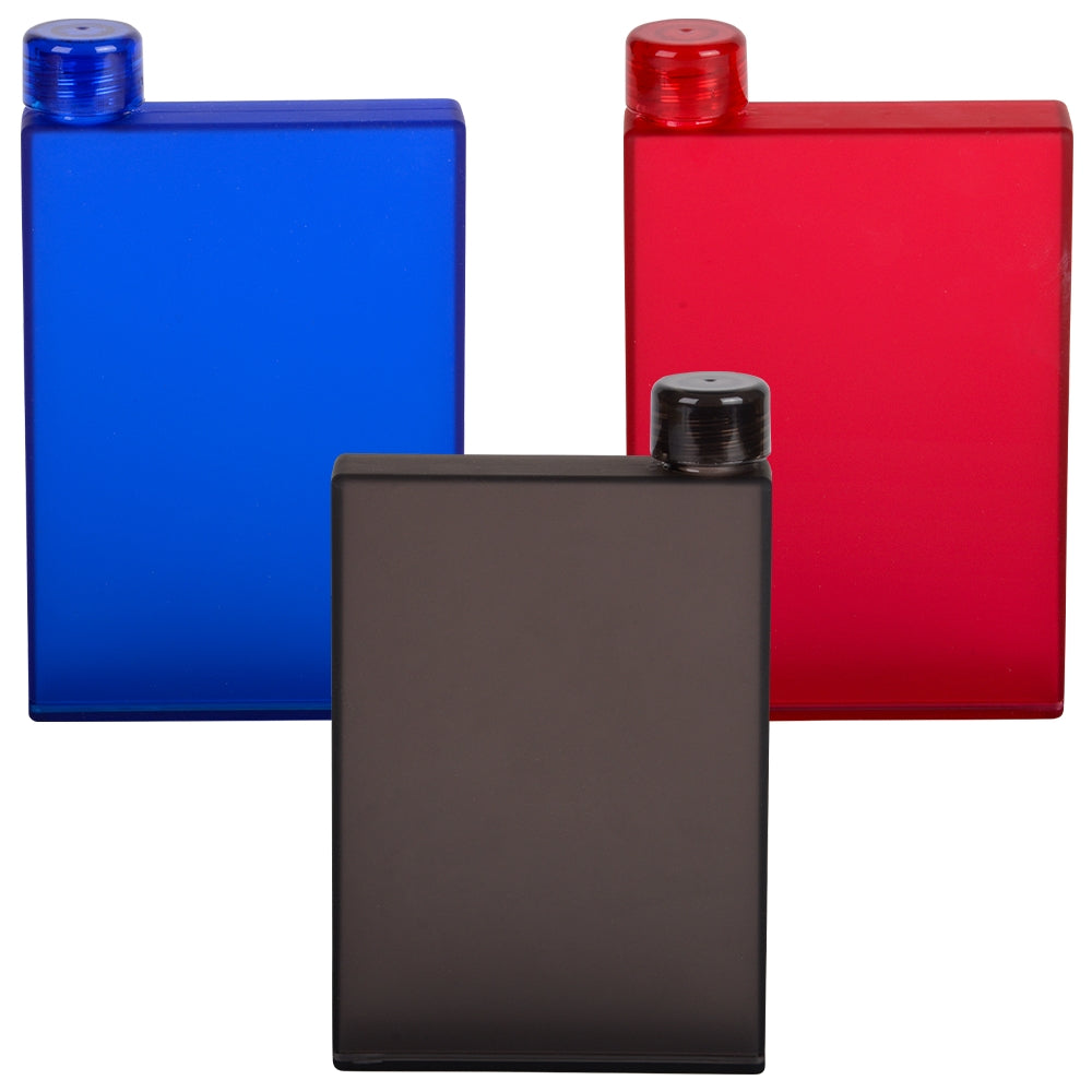 Frosted Plastic Flask 14 Oz. Assorted